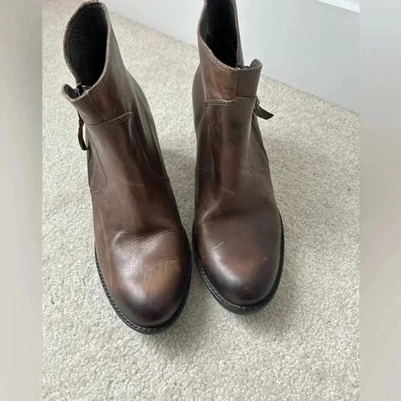 Palladium PLDM Womens Size 39 US Heeled Booties Boots Brown Leather - Picture 13 of 13